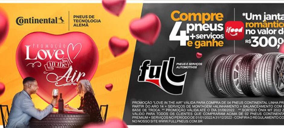 Promoção Love in the Air da Full Pneus