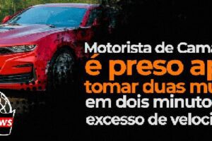 Alta velocidade: Motorista dirigindo um Camarro SS